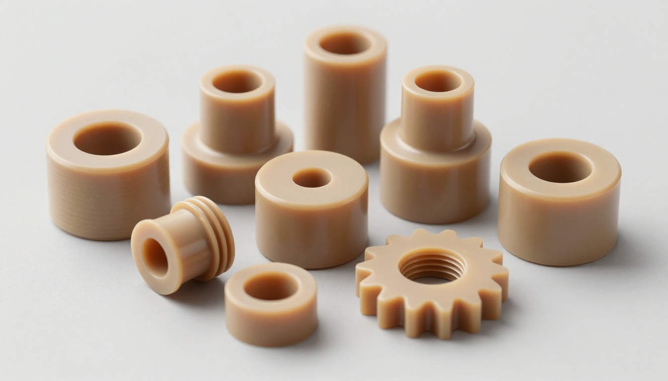 Pièces en PEEK naturel usinées par Dimeplast